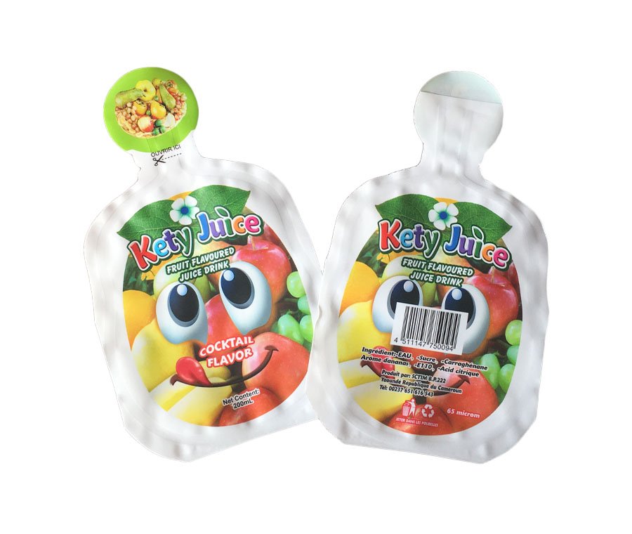 Custom printed bottle shape water sachet