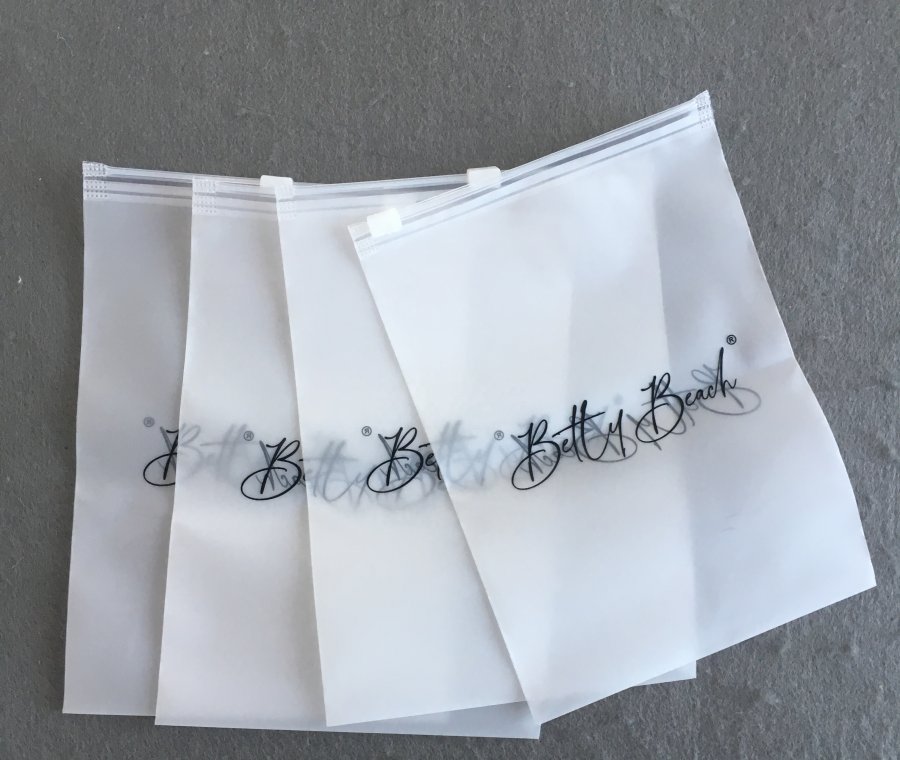 Frosted finishing slider PE plastic clothing packaging bag