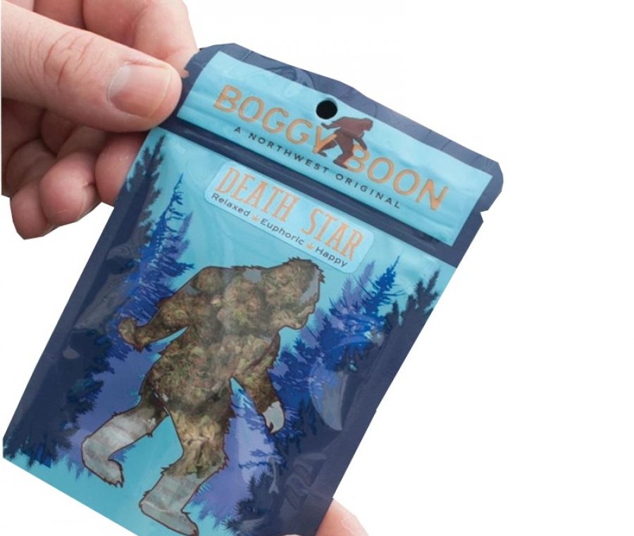 Custom printed stand up Edible CBD product mylar foil zipper bag 