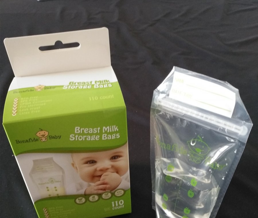 Custom printed breast milk storage bag