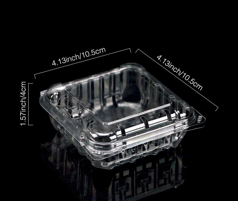 Disposable Clear 125g Blueberry Packaging Boxes Clamshell Blister Fruit ...