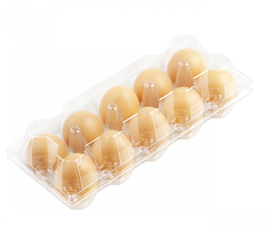 Disposable Plastic Chicken Eggs Clear 12 Pcs Clamshell Plastic Box Plastic Egg with Lid container for 12 GRID for Chicken Egg