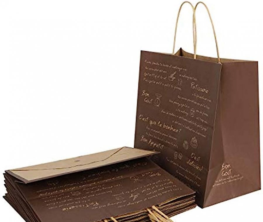 Eco-friendly personalized shopping kraft paper bag for retail